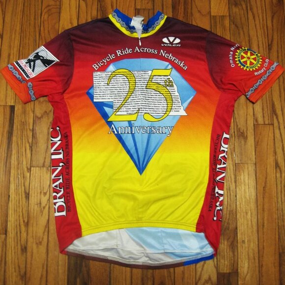 Vintage 2005 Voler 25TH Anniversary Bicycle Ride Across Nebraska Jersey in XL - Picture 1 of 3